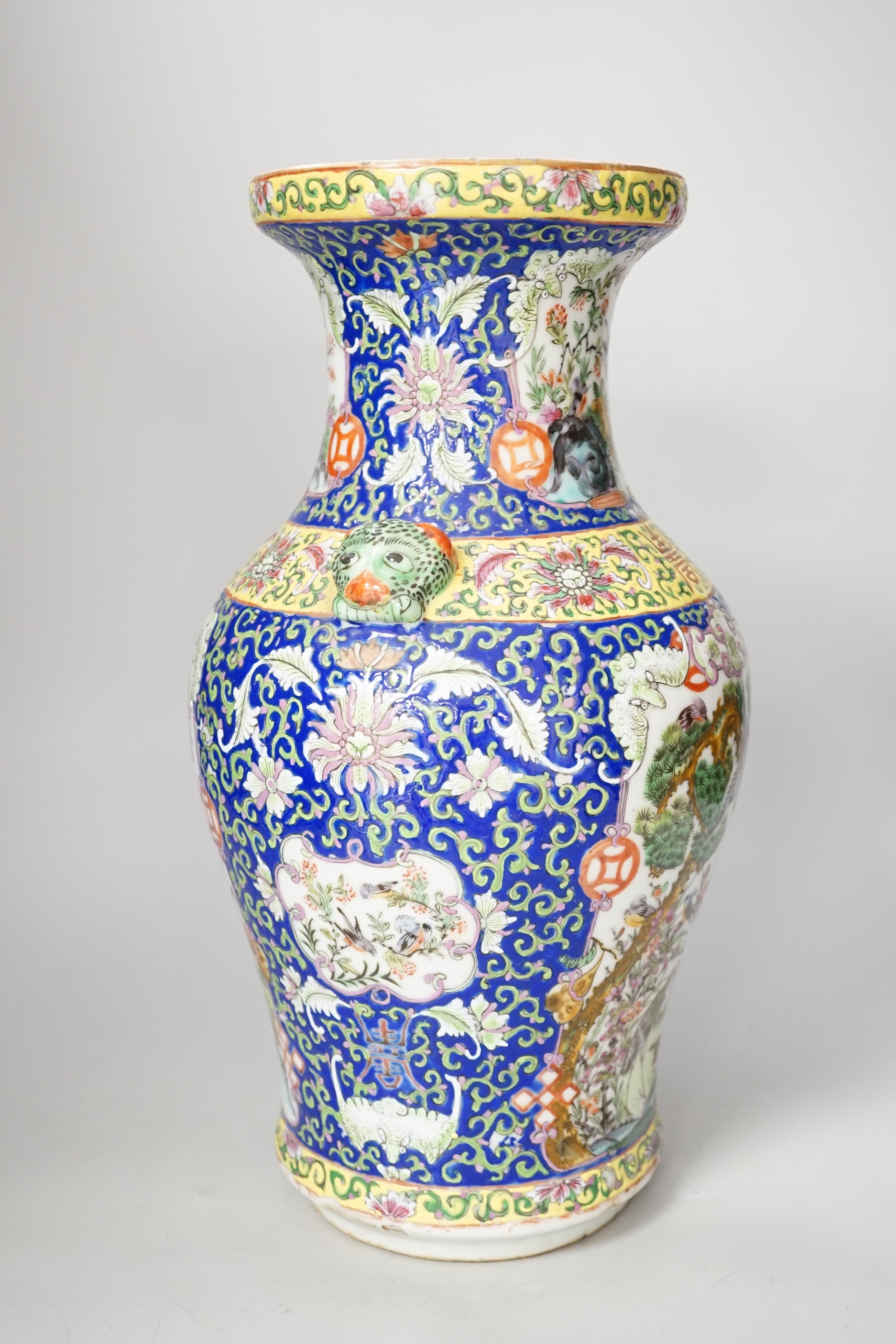 A Chinese enamelled porcelain vase, early 20th century, 36cm high